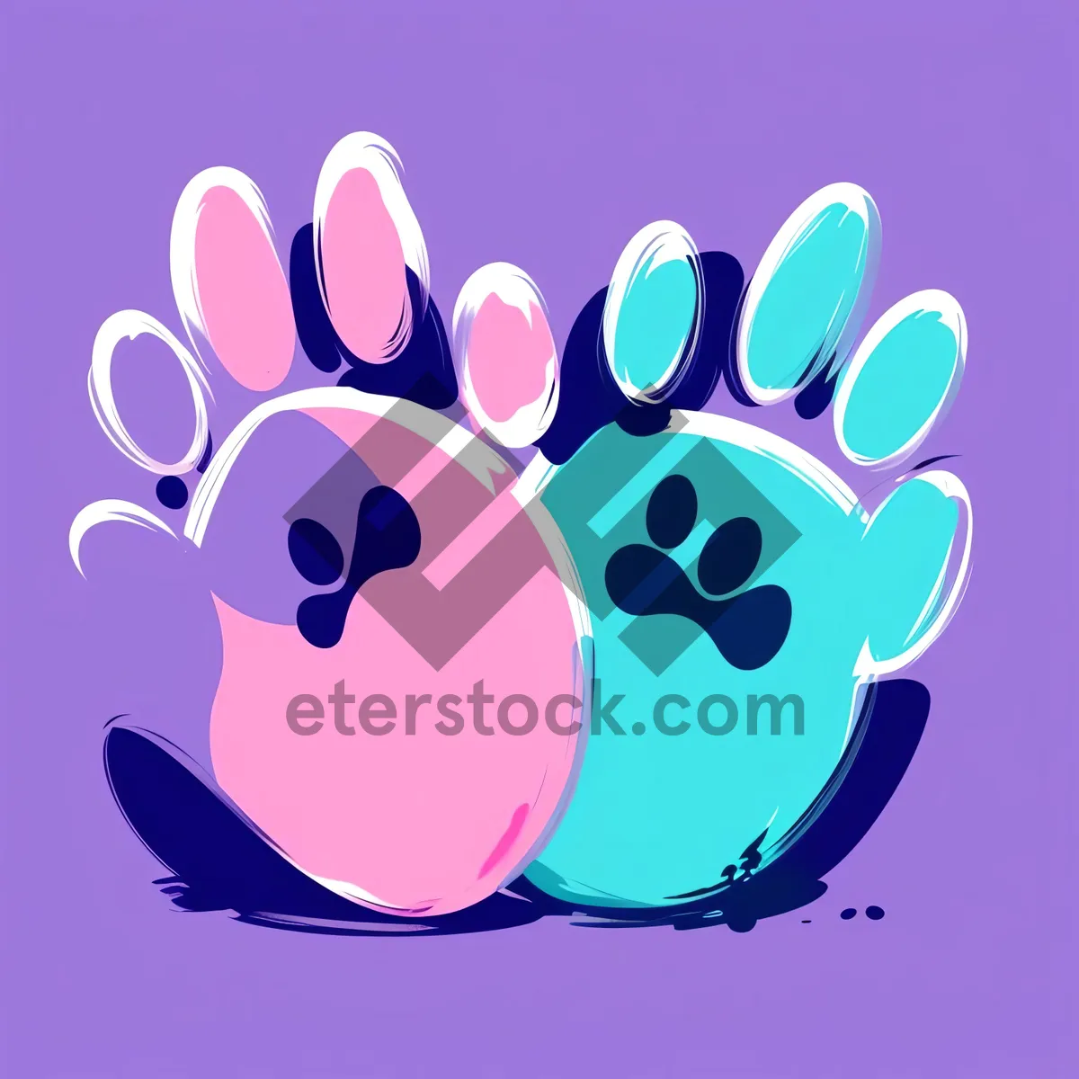 Picture of Floral Bunny Cartoon - Cute Summer Design