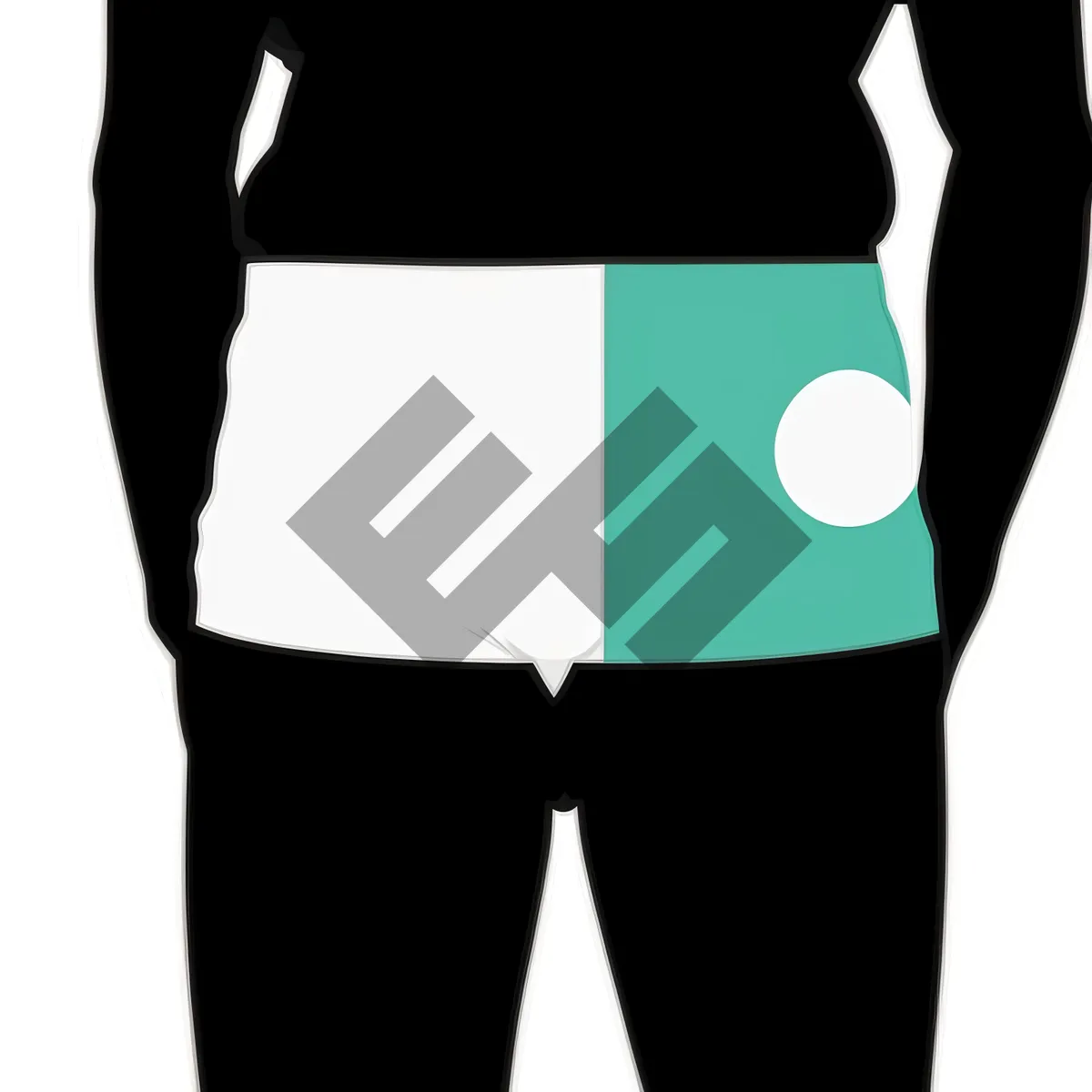 Picture of Artistic Male Silhouette with Belly - Pantie Man