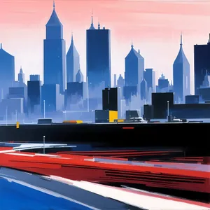 Metropolitan Marvel: Nighttime Cityscape Reflections