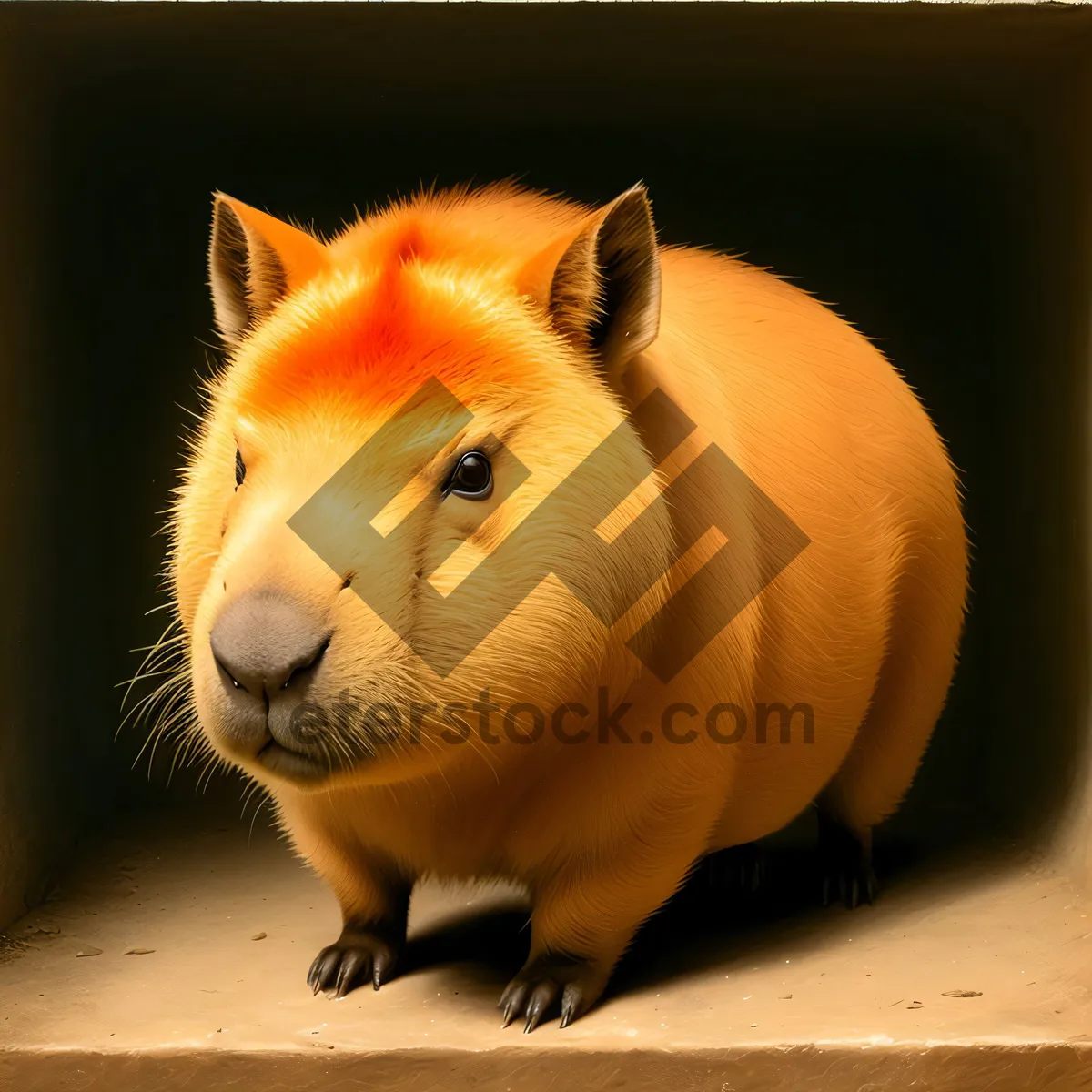 Picture of Cute Guinea Pig Savings Bank with Fluffy Fur