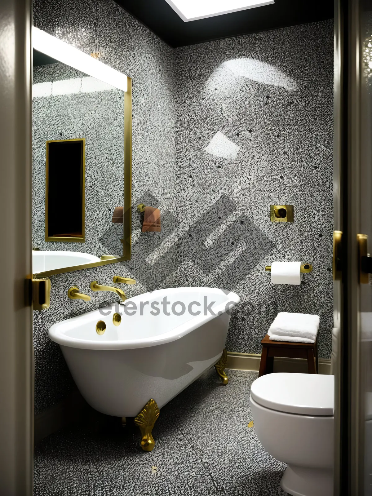 Picture of Modern Luxury Bathroom with Clean Tile Design