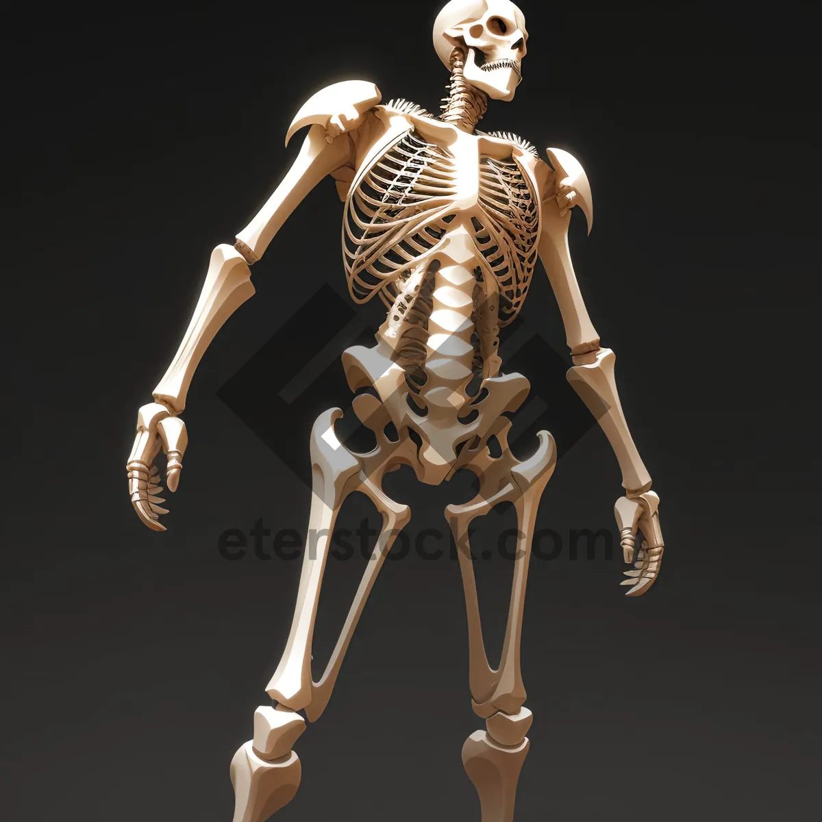 Picture of 3D Human Skeleton Anatomy - Torso with Muscles