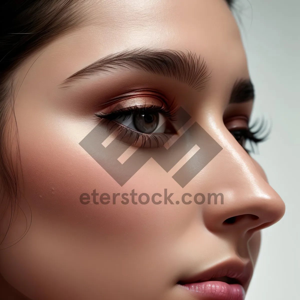 Picture of Flawless Beauty: Captivating Portrait of Attractive Makeup Model