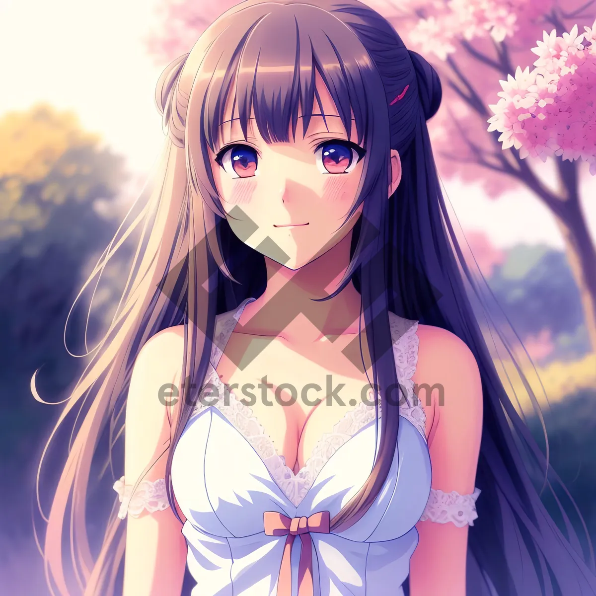 Picture of Happy Lady with Elegant Style and Attractive Expression