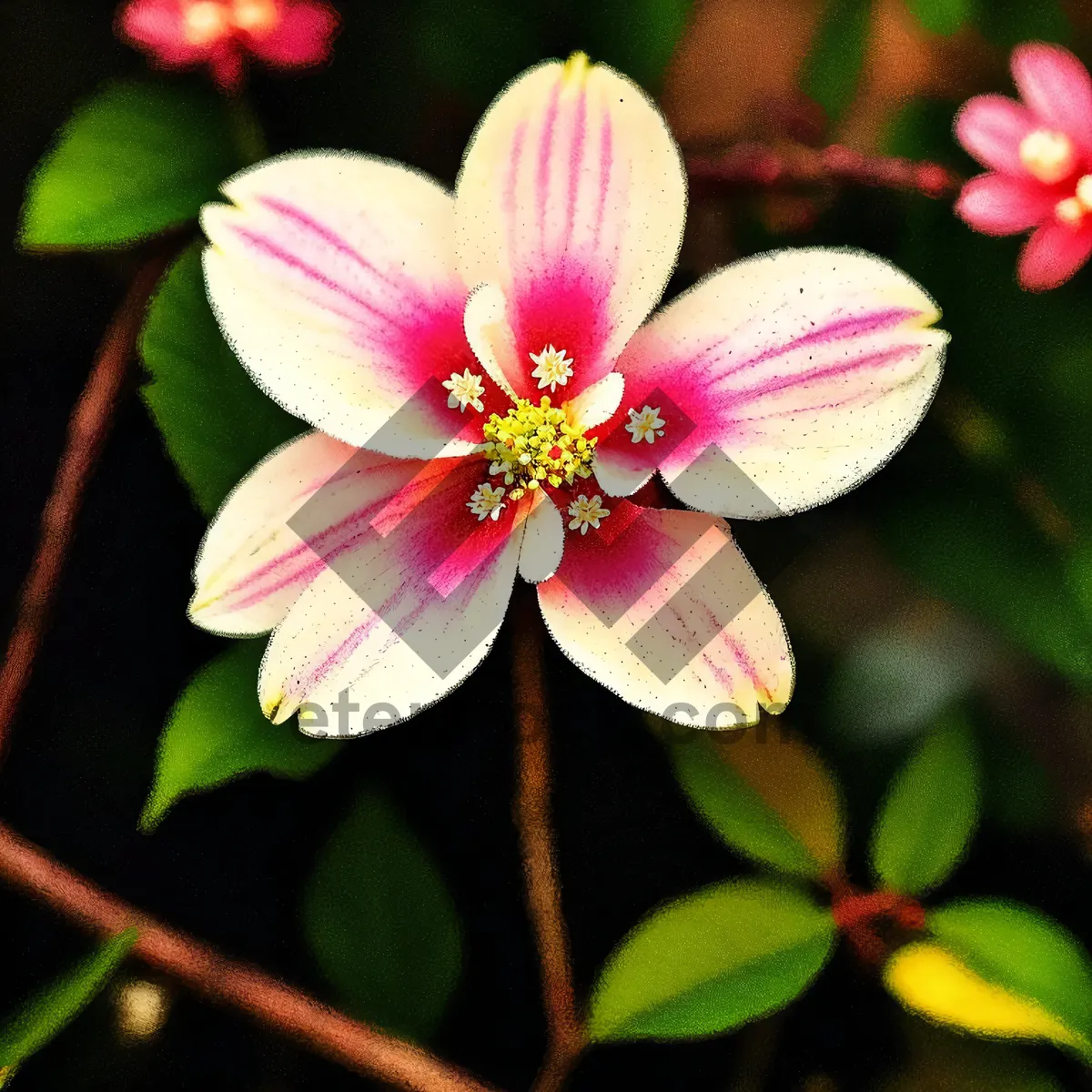 Picture of Pink Blooming Floral Delight in the Garden