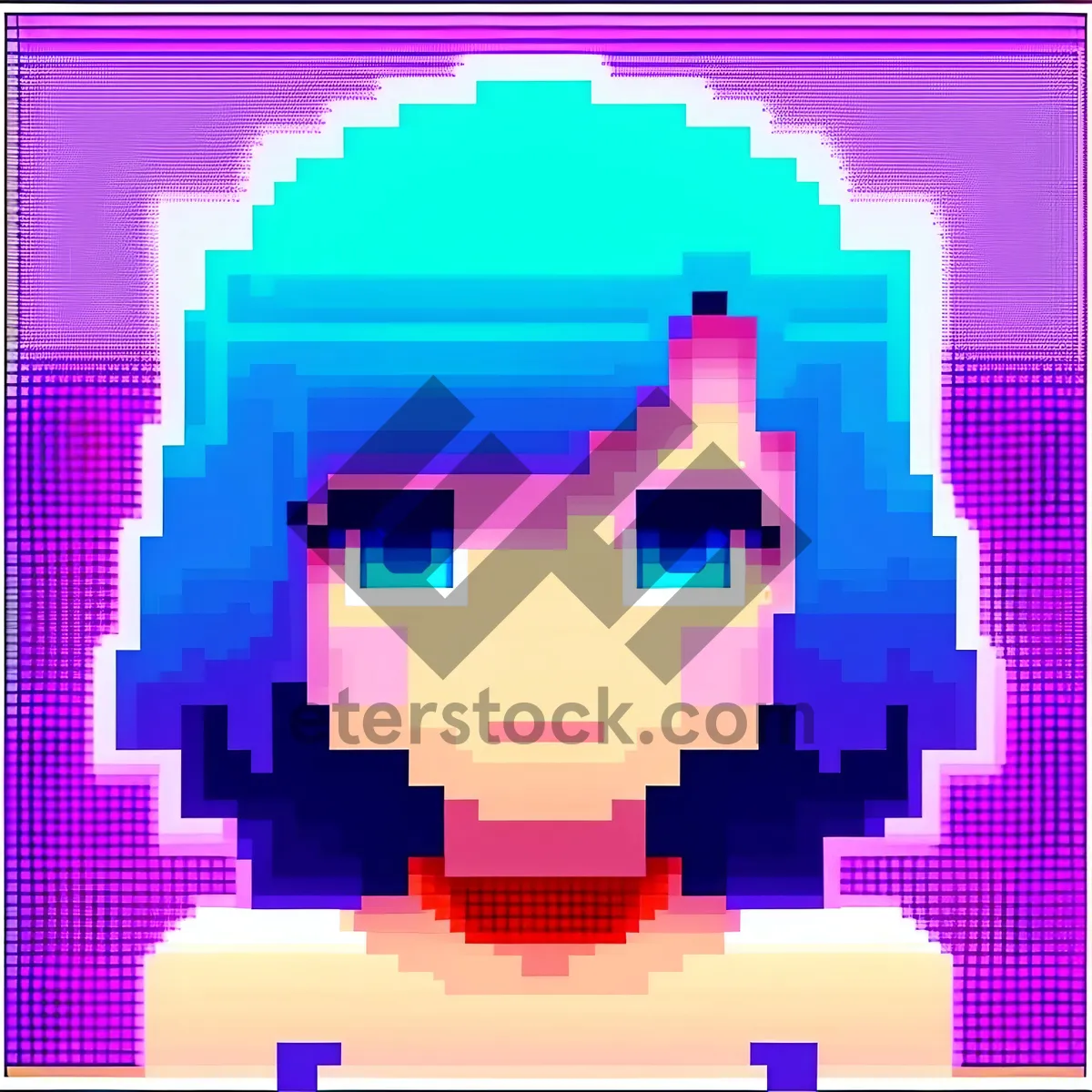 Picture of Web Business Icon Design: 3D Pixel Symbol