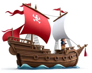 Artistic pirate ship design