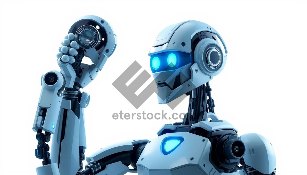 Picture of Futuristic 3D Character Automaton Robot Rendering .