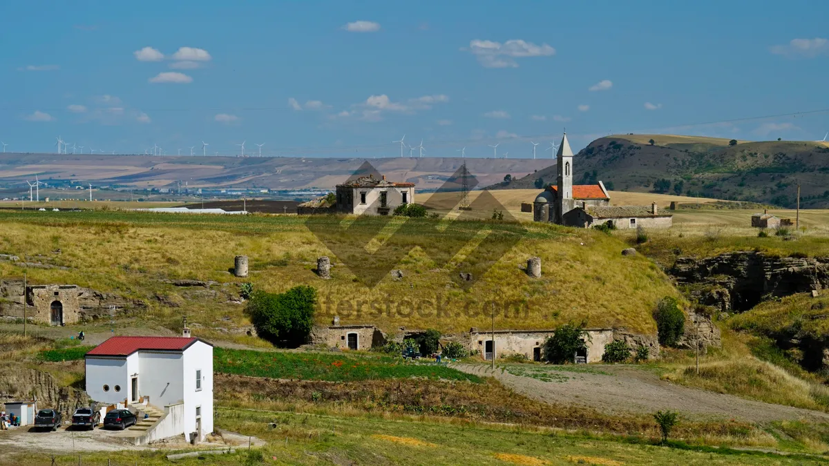 Picture of Rural Hilltop Fortress Overlooking Scenic Countryside