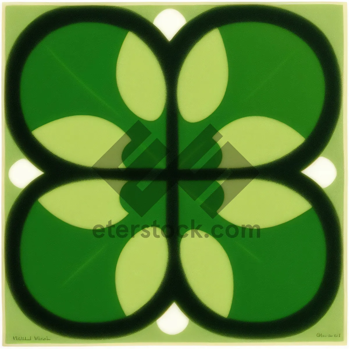 Picture of Glossy Icon Set: Shiny Circular Recycling Clover Button