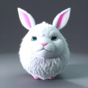 Furry Fluffball: Adorable Bunny with Soft Ears