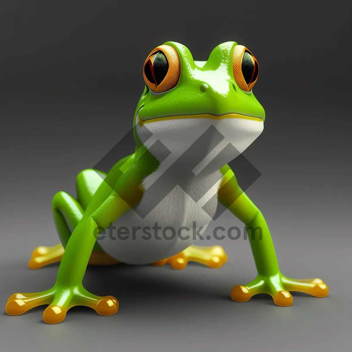 Picture of Frog-Eyed Tree Frog Gazing in Wildlife Habitat