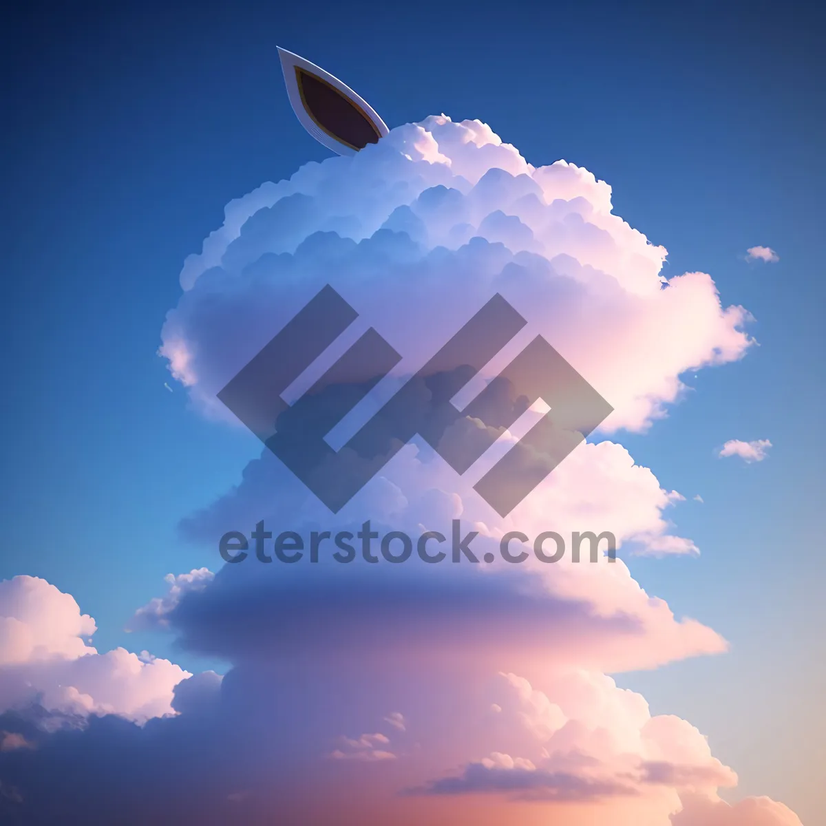 Picture of Vibrant Sky with Fluffy Cumulus Clouds