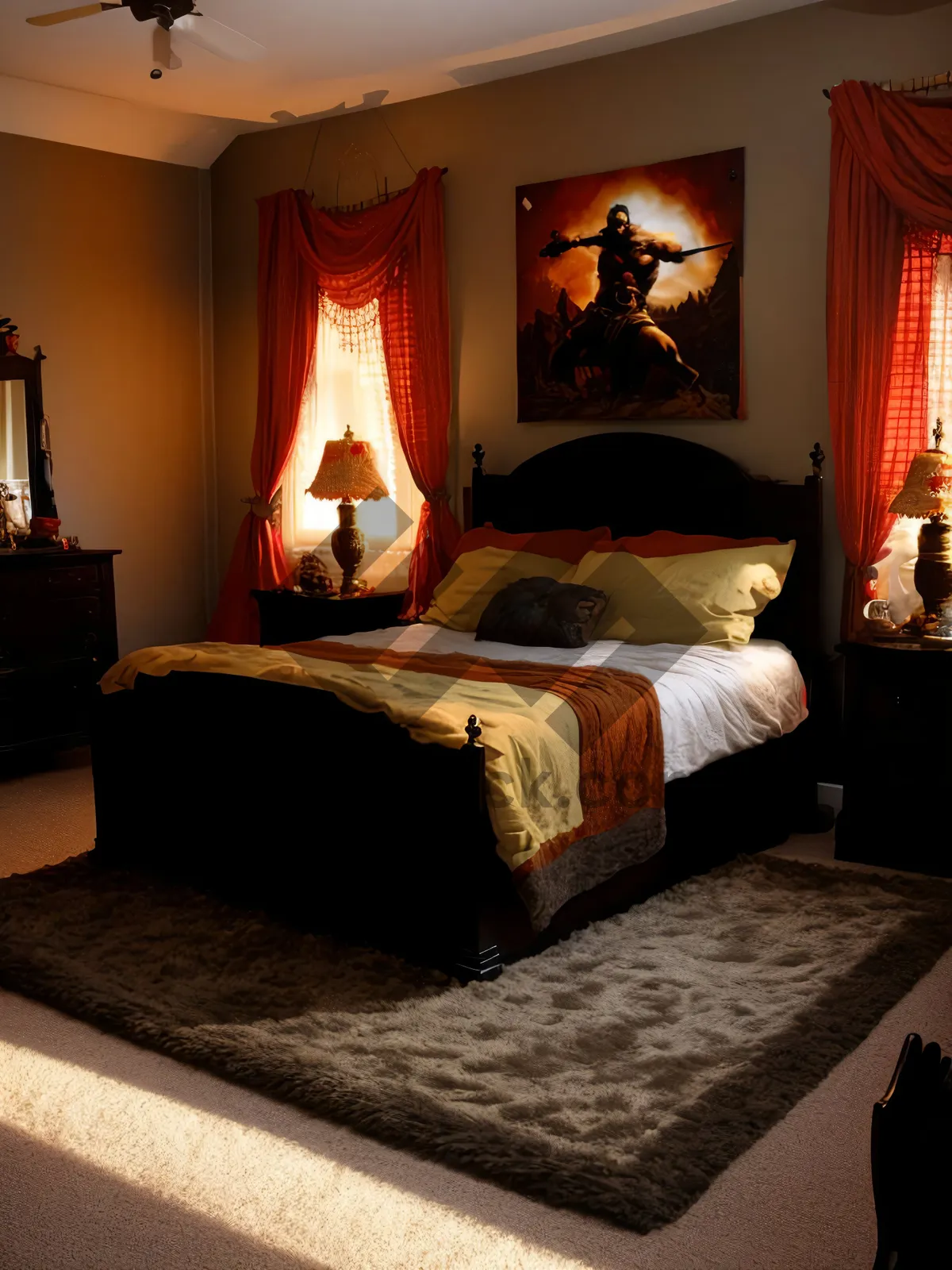 Picture of Modern Luxury Bedroom with Cozy Four-Poster Suite