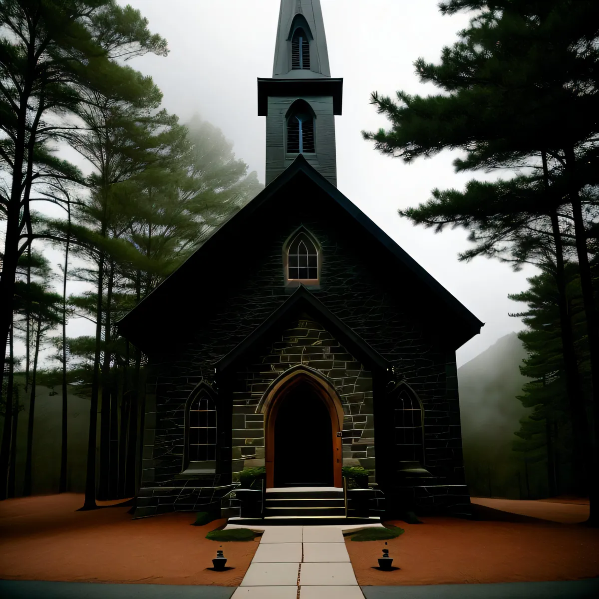 Picture of Historic Church Bell Tower with Cross