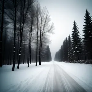 Winter Wonderland: Speeding Through Frosty Forest