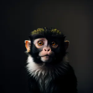 Endearing baby monkey with eyes that captivate and charm, exuding pure adorableness