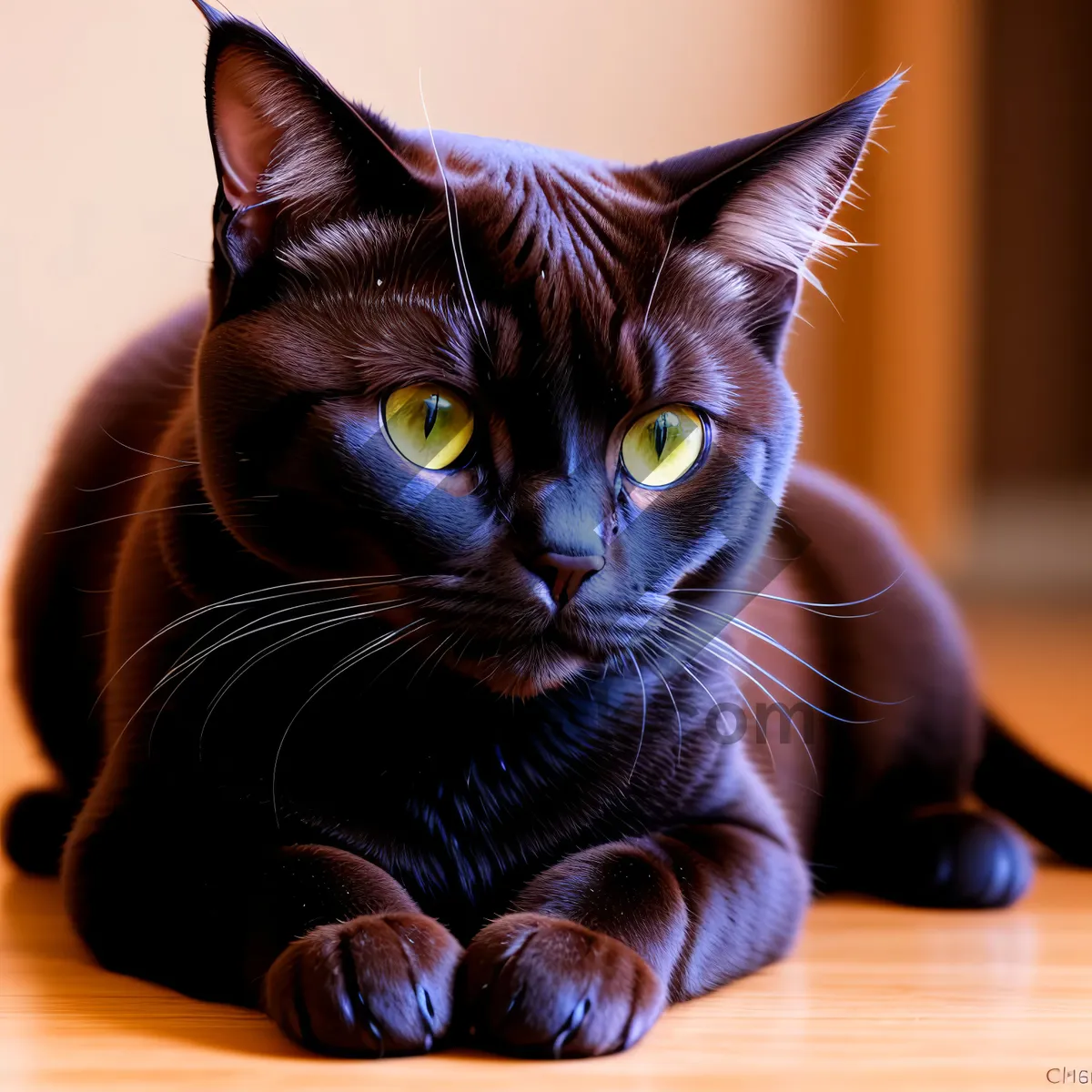 Picture of Adorable Fluffy Kitty with Curious Eyes