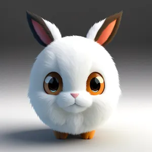 Fluffy Bunny Ear Rabbit - Cute Easter Pet