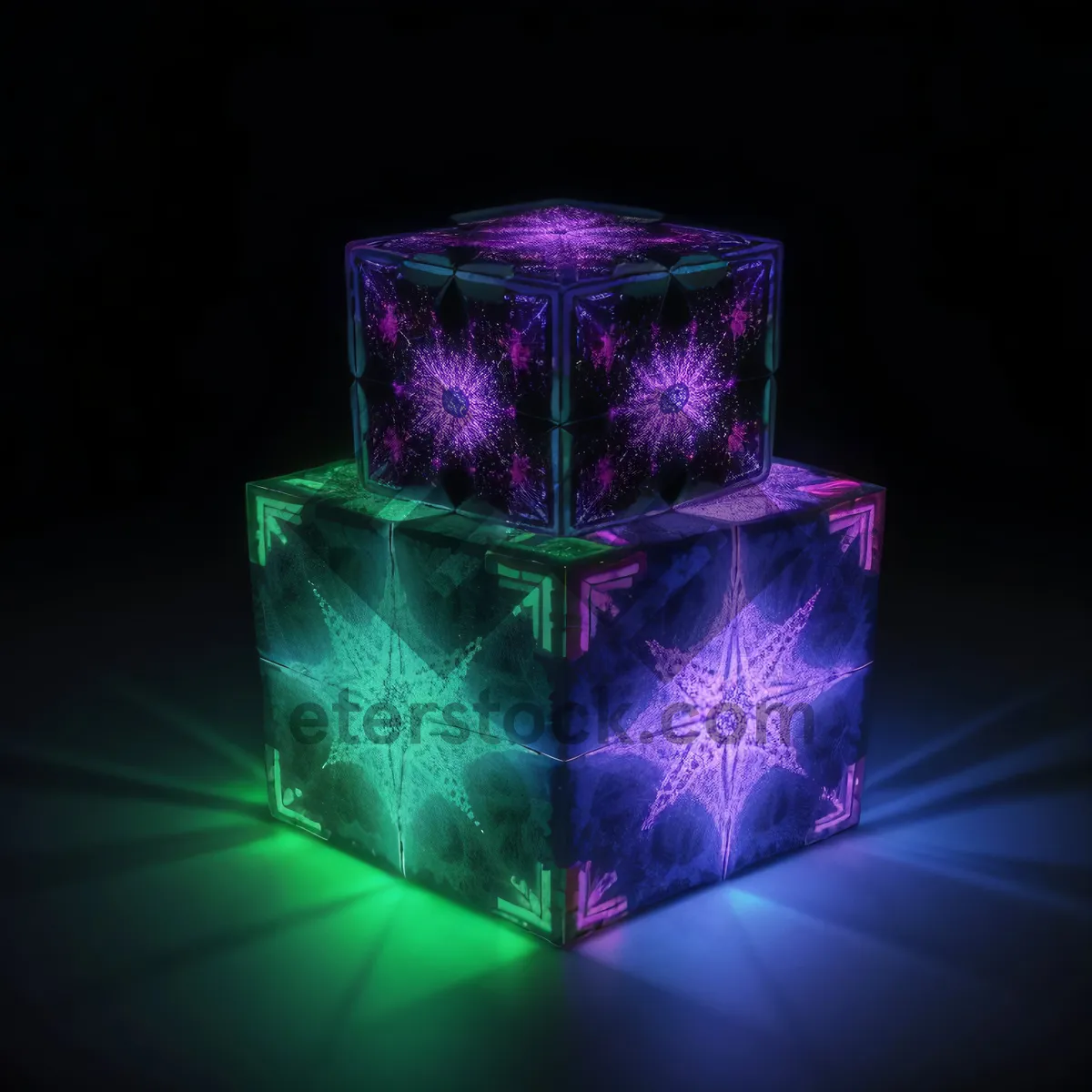 Picture of Fractal Shape Design: Light and Color Explosion