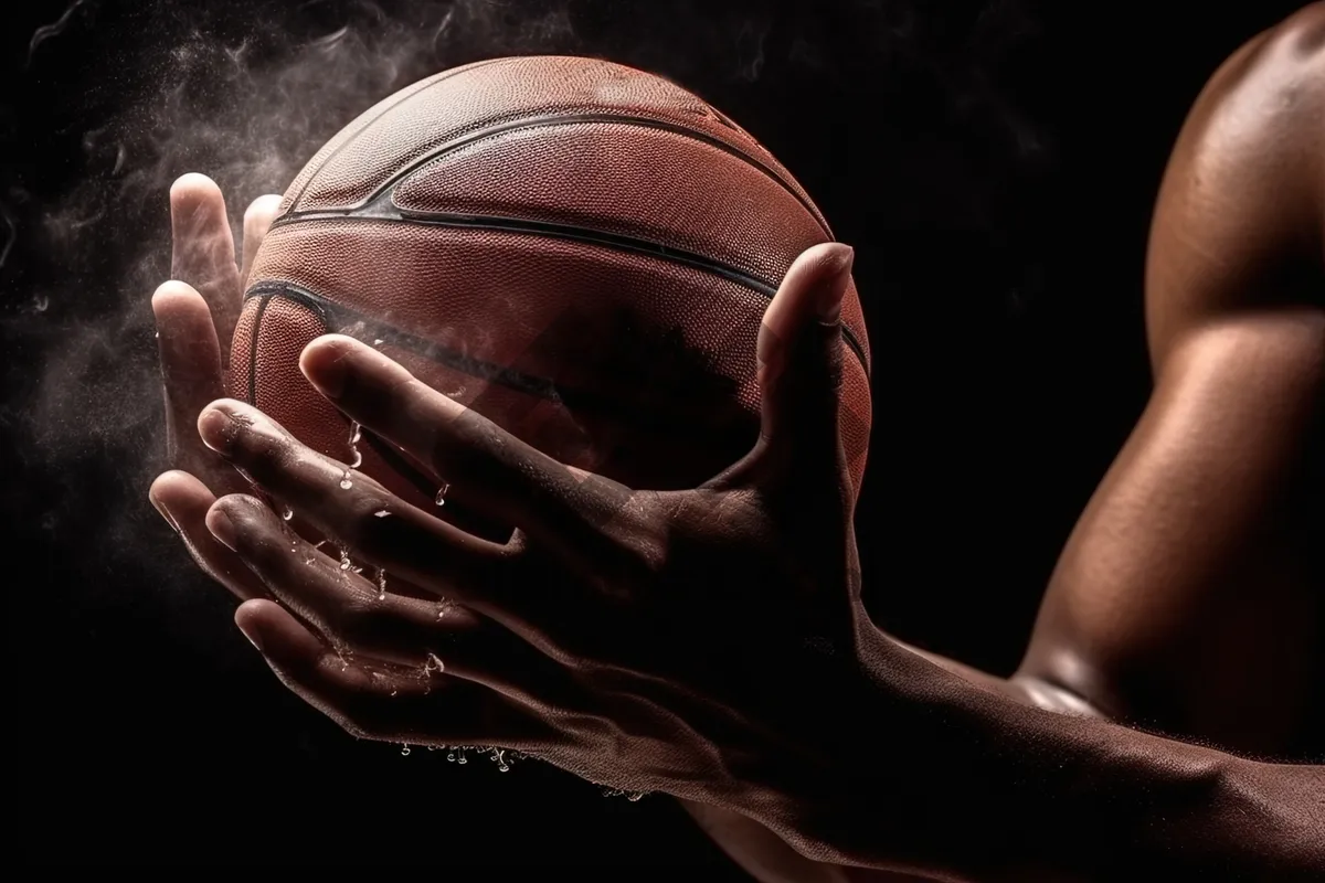 Picture of Man wearing black boxing glove face mask