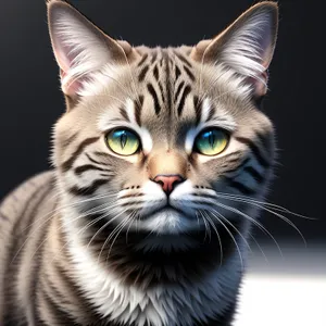 Feline Fluffball: Adorable Gray Kitten with Whiskers
