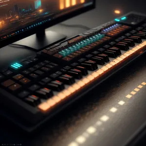 Digital Synth Keyboard Console - Office Equipment