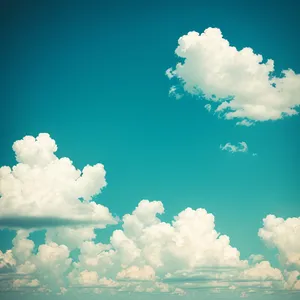 Vibrant Summer Sky: A Bright and Clear Cloudscape.