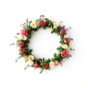 Floral retro border design with ornate pattern.