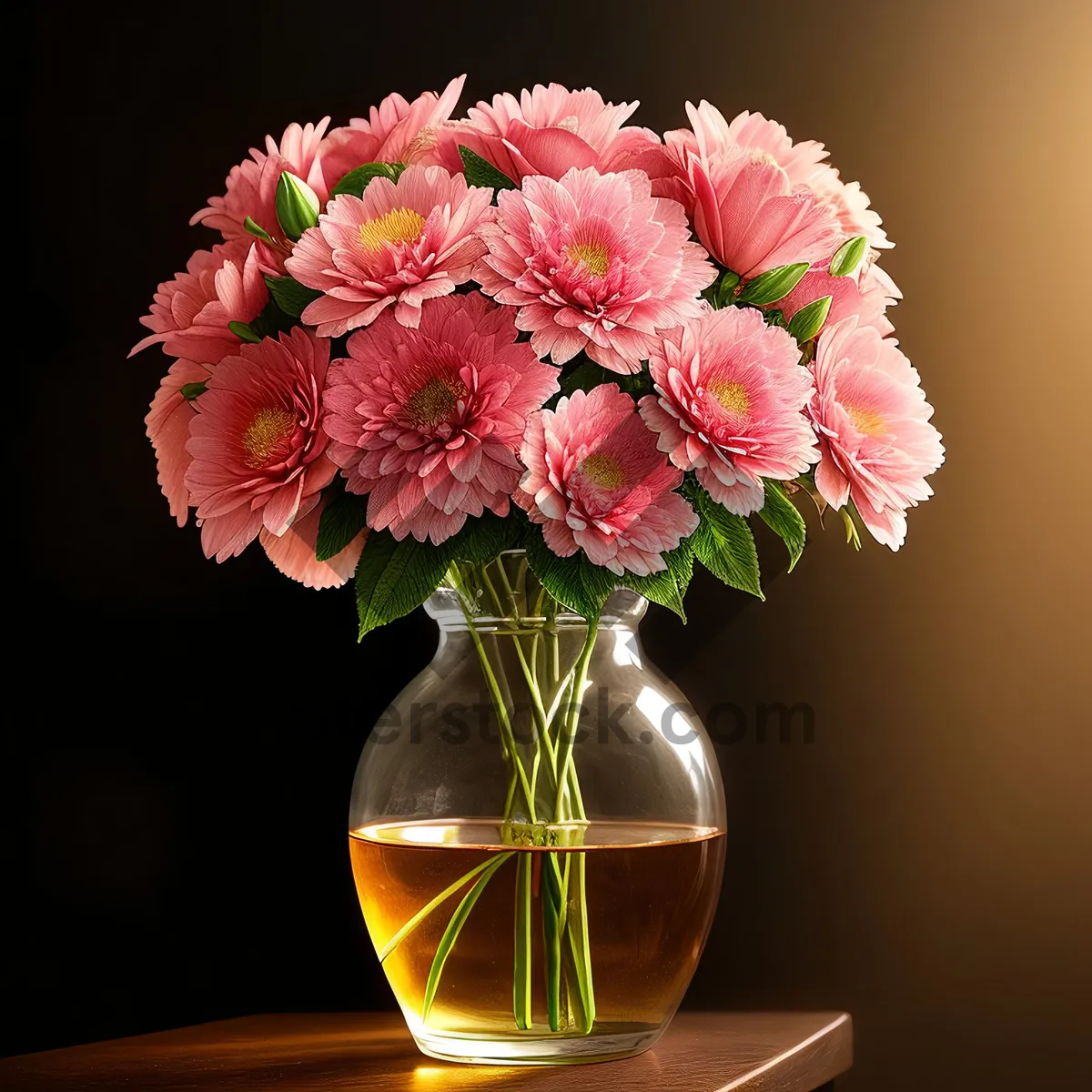 Picture of Colorful Spring Bouquet in a Pink Vase