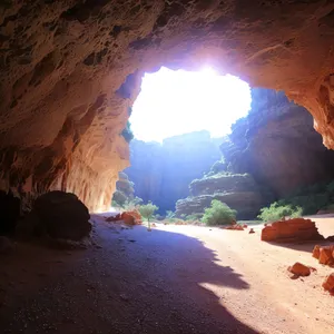 Southwest Canyon Adventure: Majestic Sandstone Cave Exploration