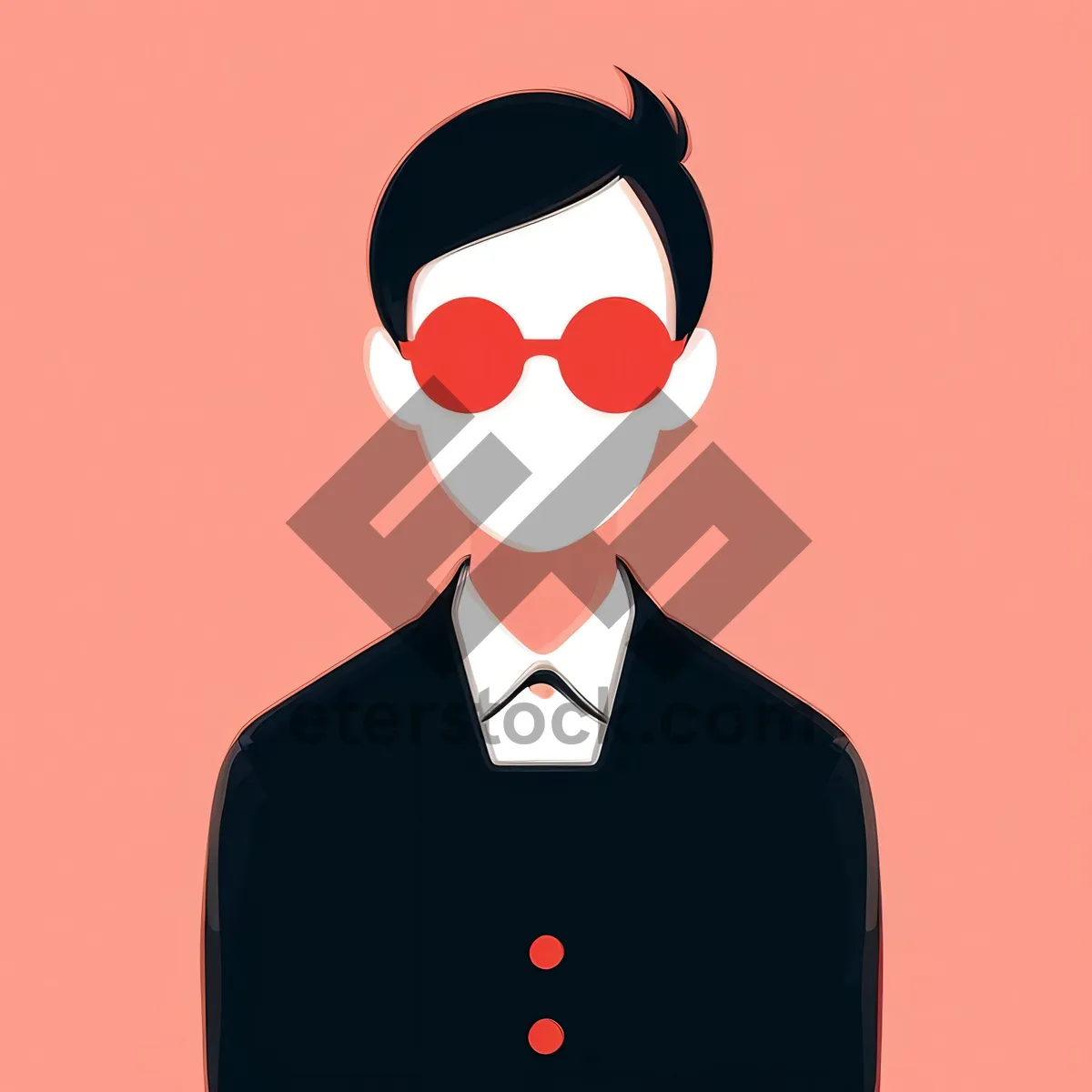 Picture of Cartoon Man in Ski Mask Fashion Portrait