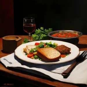 Delicious Healthy Vegetable Salad on Plate
