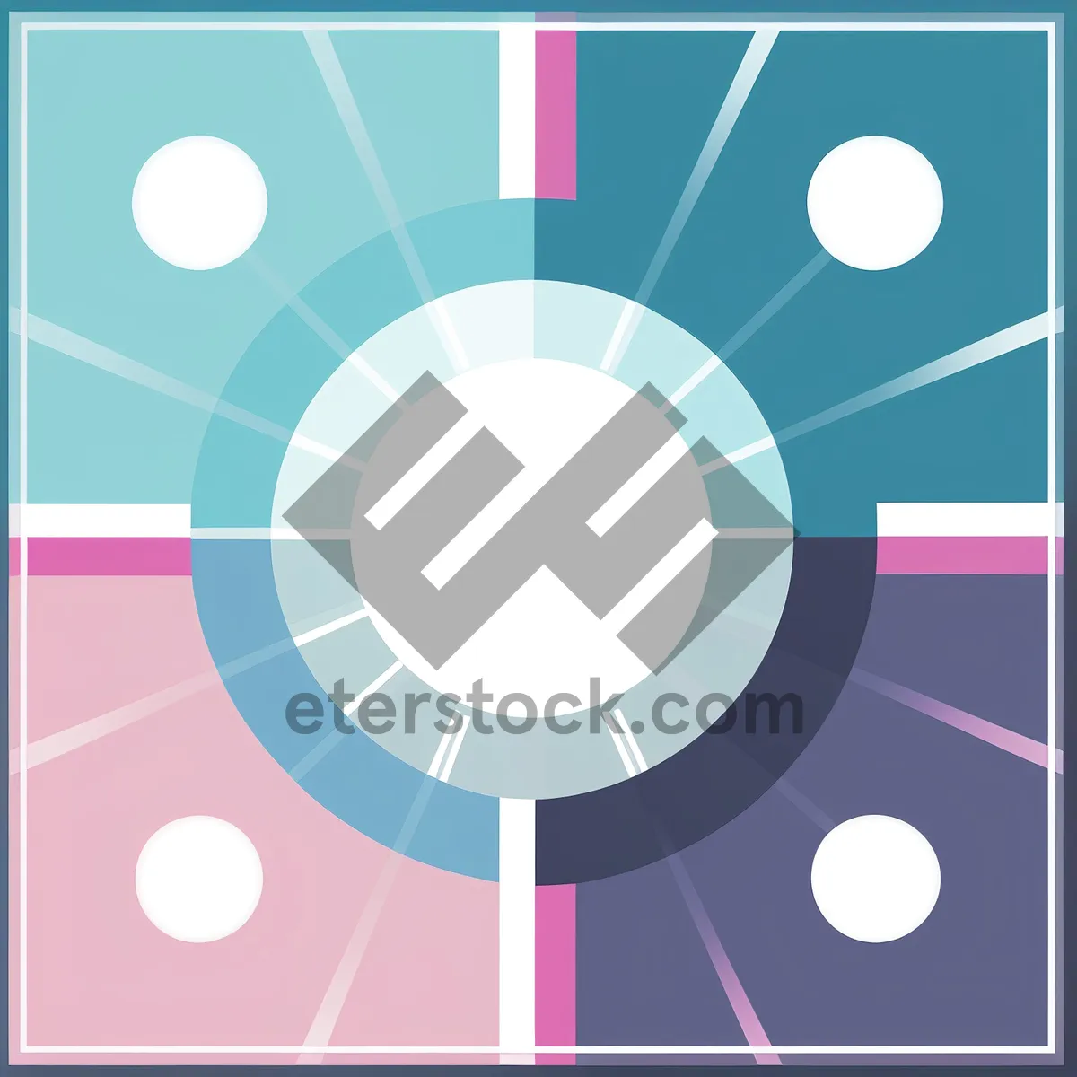 Picture of Vibrant Circle Design Icon Set with Shiny Elements
