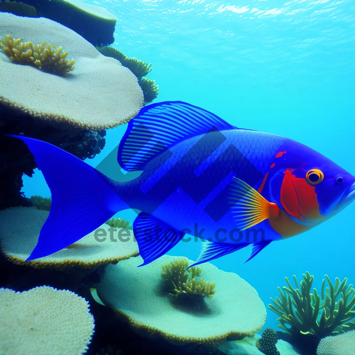 Picture of Colorful Marine Life in Tropical Coral Reef