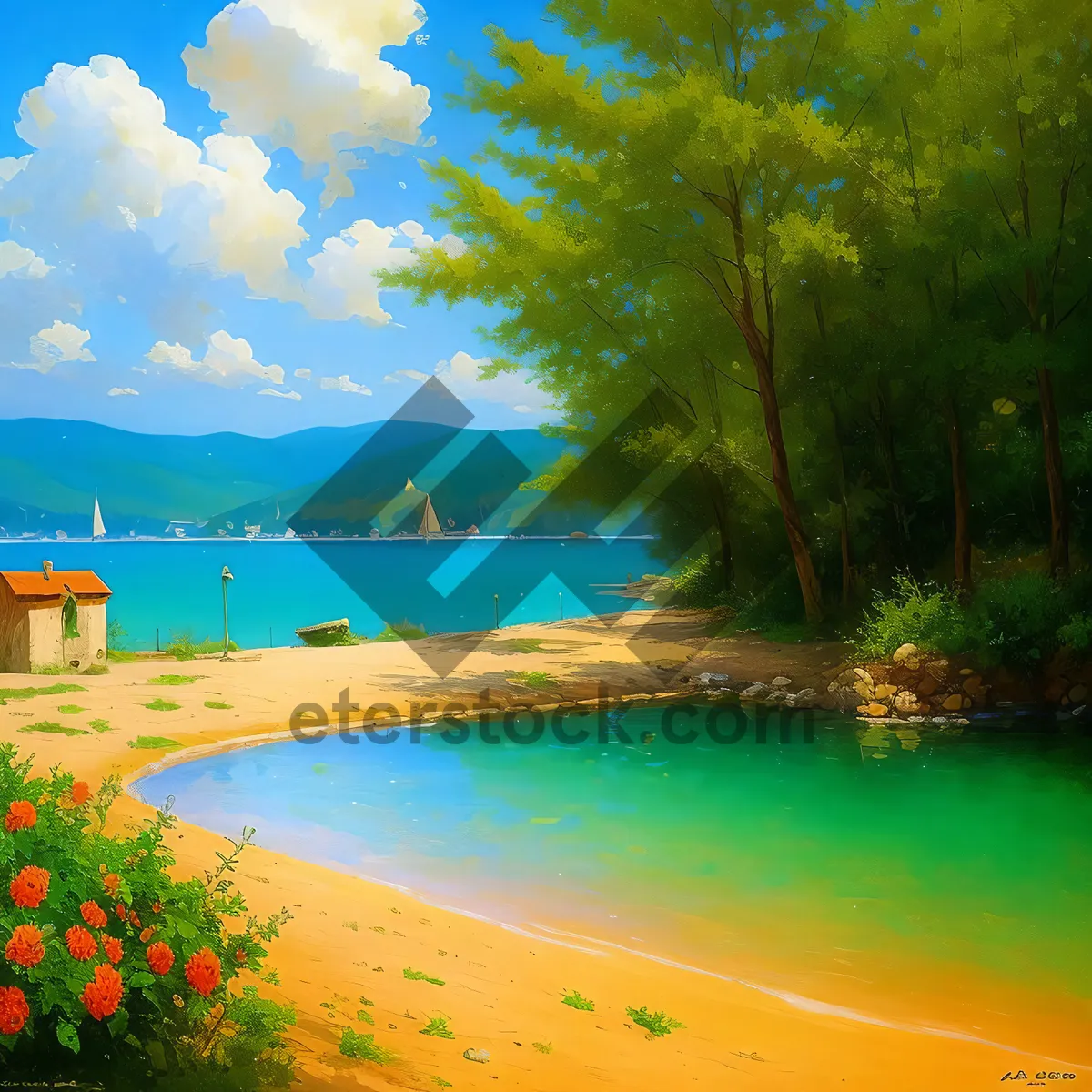 Picture of Serenity by the Shore: A Captivating Coastal Sunset