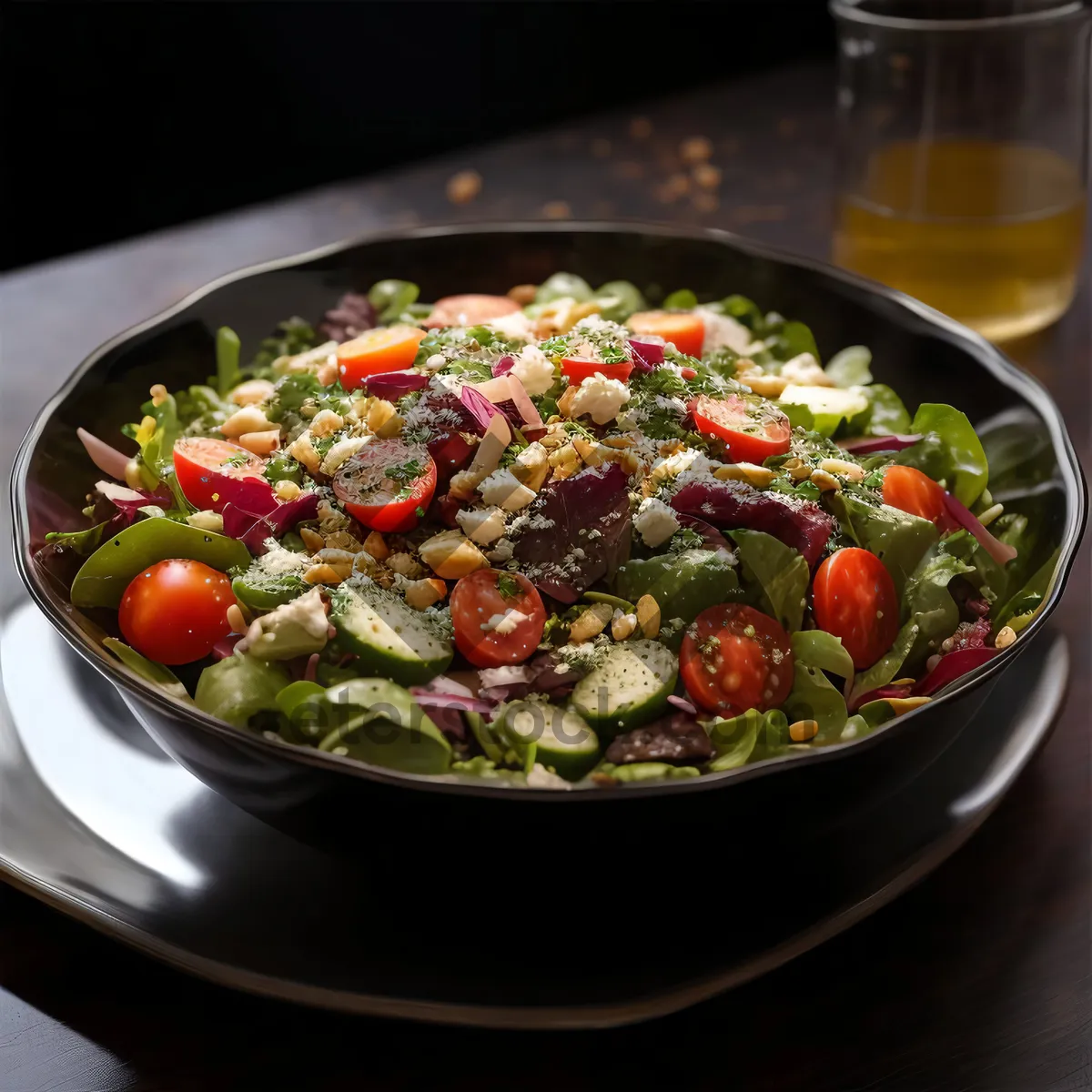 Picture of Delicious Vegetable Bowl with Fresh Ingredients.