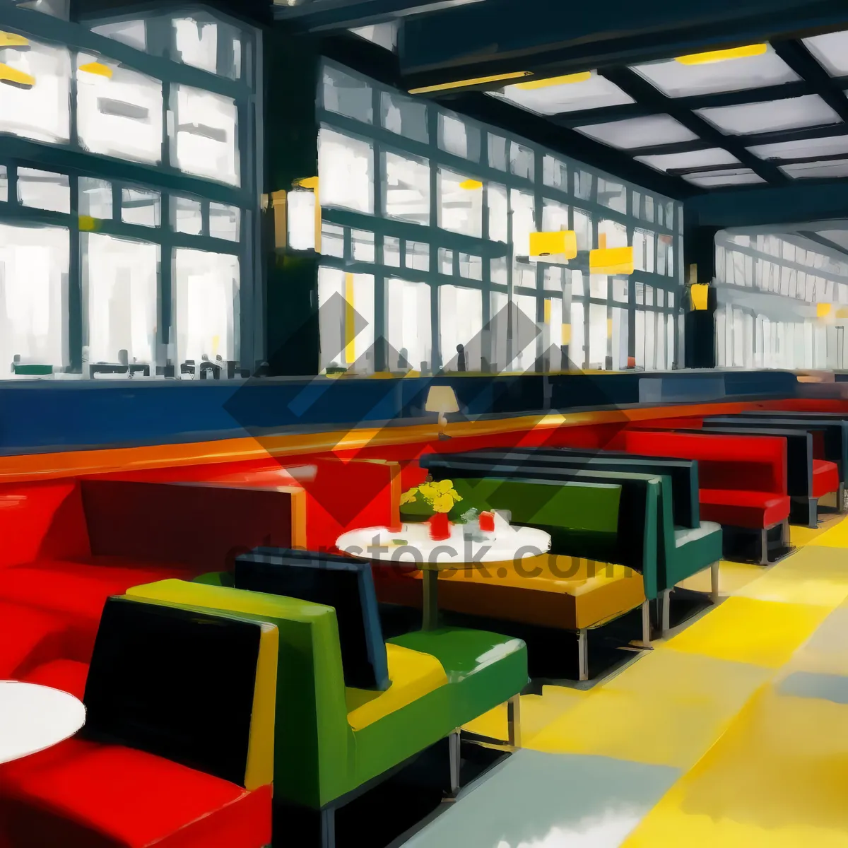 Picture of Modern 3D Interior Hall with Classy Furniture