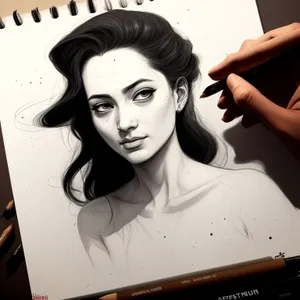 Smiling Businesswoman Working on Laptop in Office