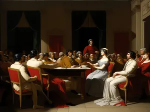 Man having a business meeting in restaurant interior