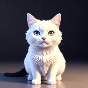 Adorable Gray Tabby Cat with Whiskers and Striped Fur