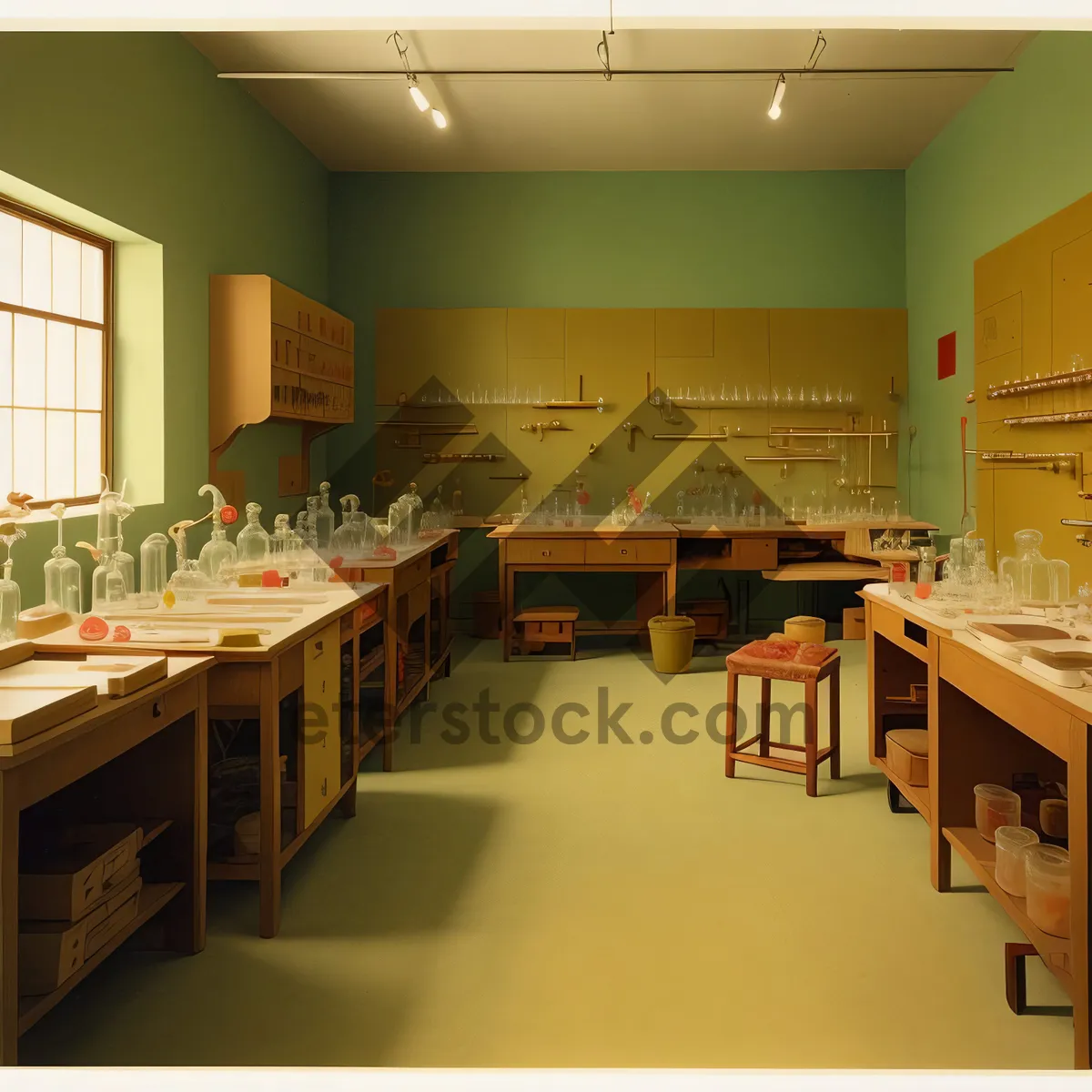 Picture of Modern Classroom Interior with Stylish Furniture