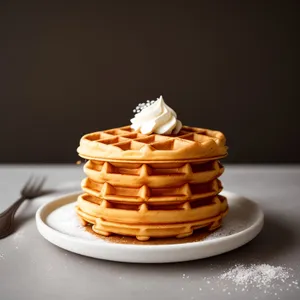 Delicious Coffee Cream Cake on Plate