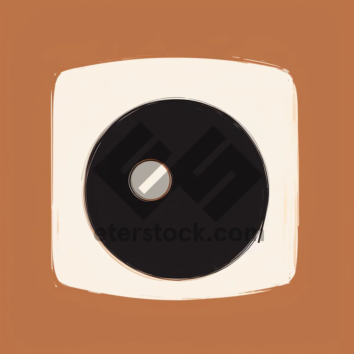 Picture of Black Magnetic Disk: Audio Data Storage Technology Symbol