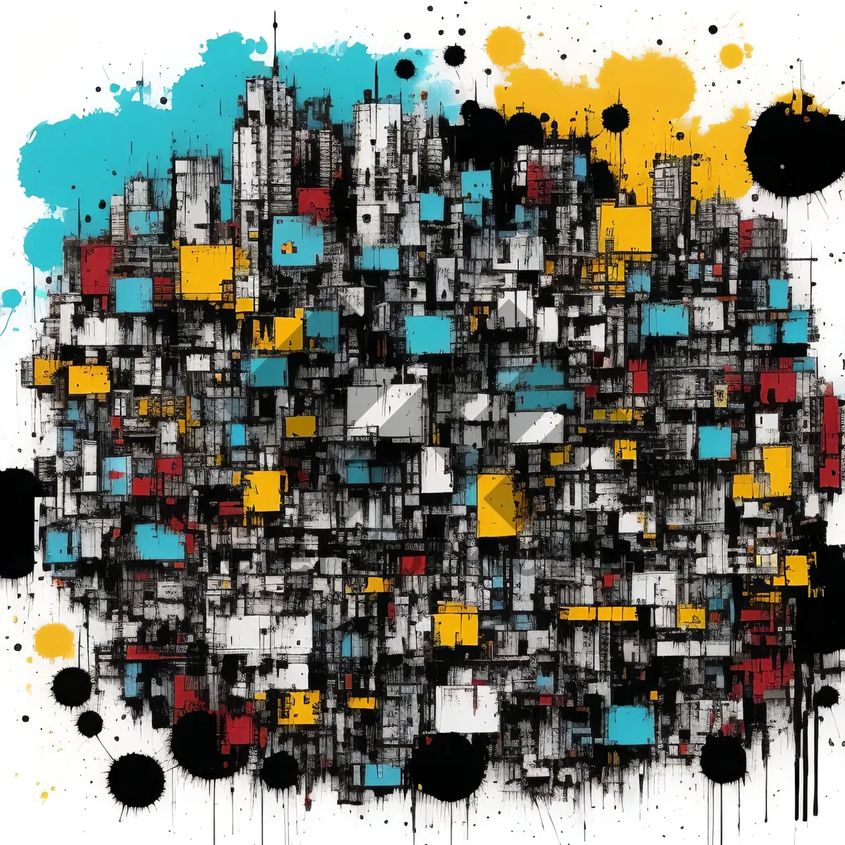 Picture of Modern city design pattern puzzle graphic