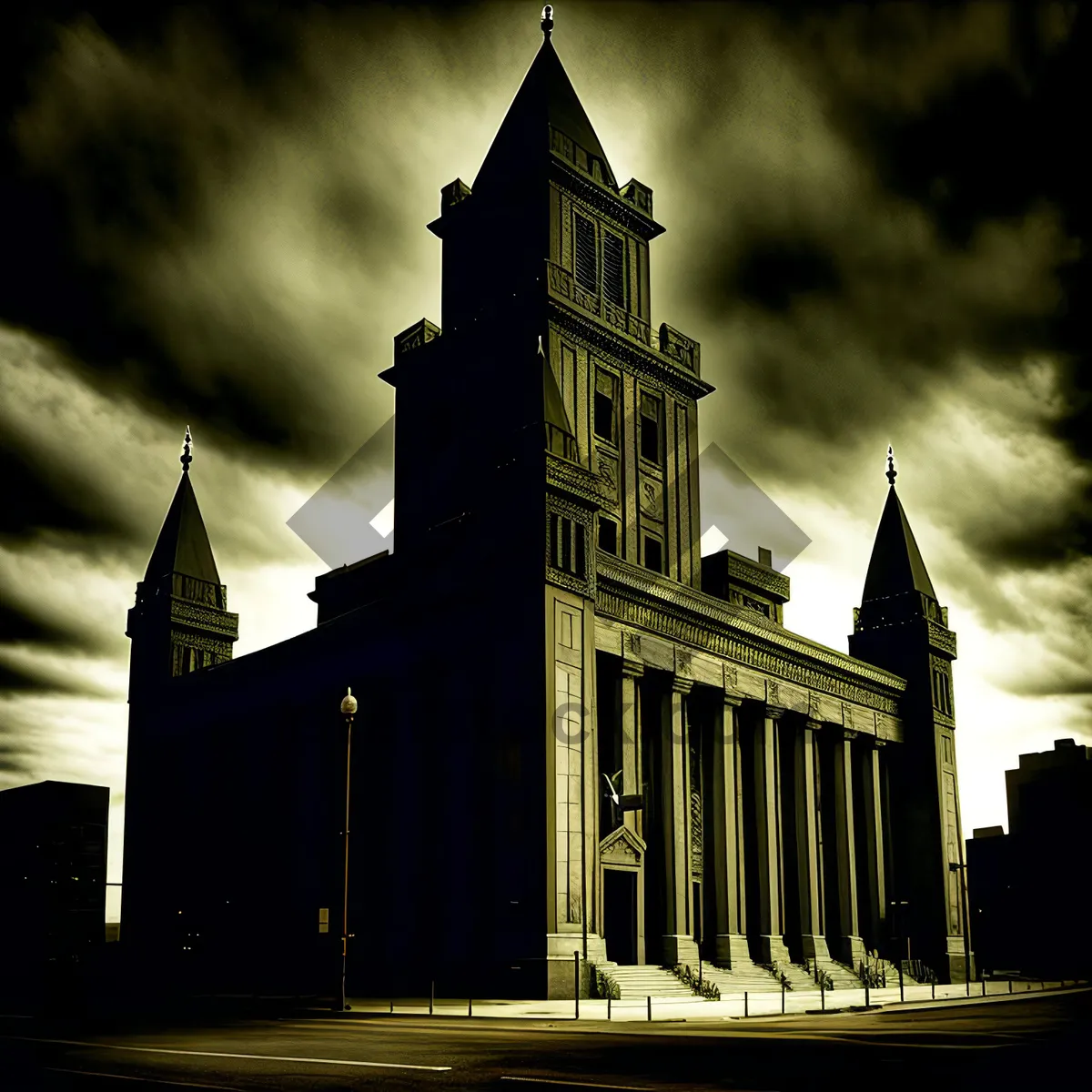 Picture of Historic Cathedral Tower in England's Sky