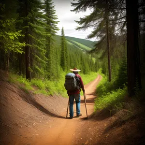 Summer Mountain Bike Adventure in Forest"
OR
"Scenic Mountain Bike Hike through Nature