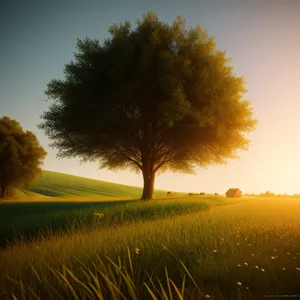 Golden Fields under Sunlit Sky