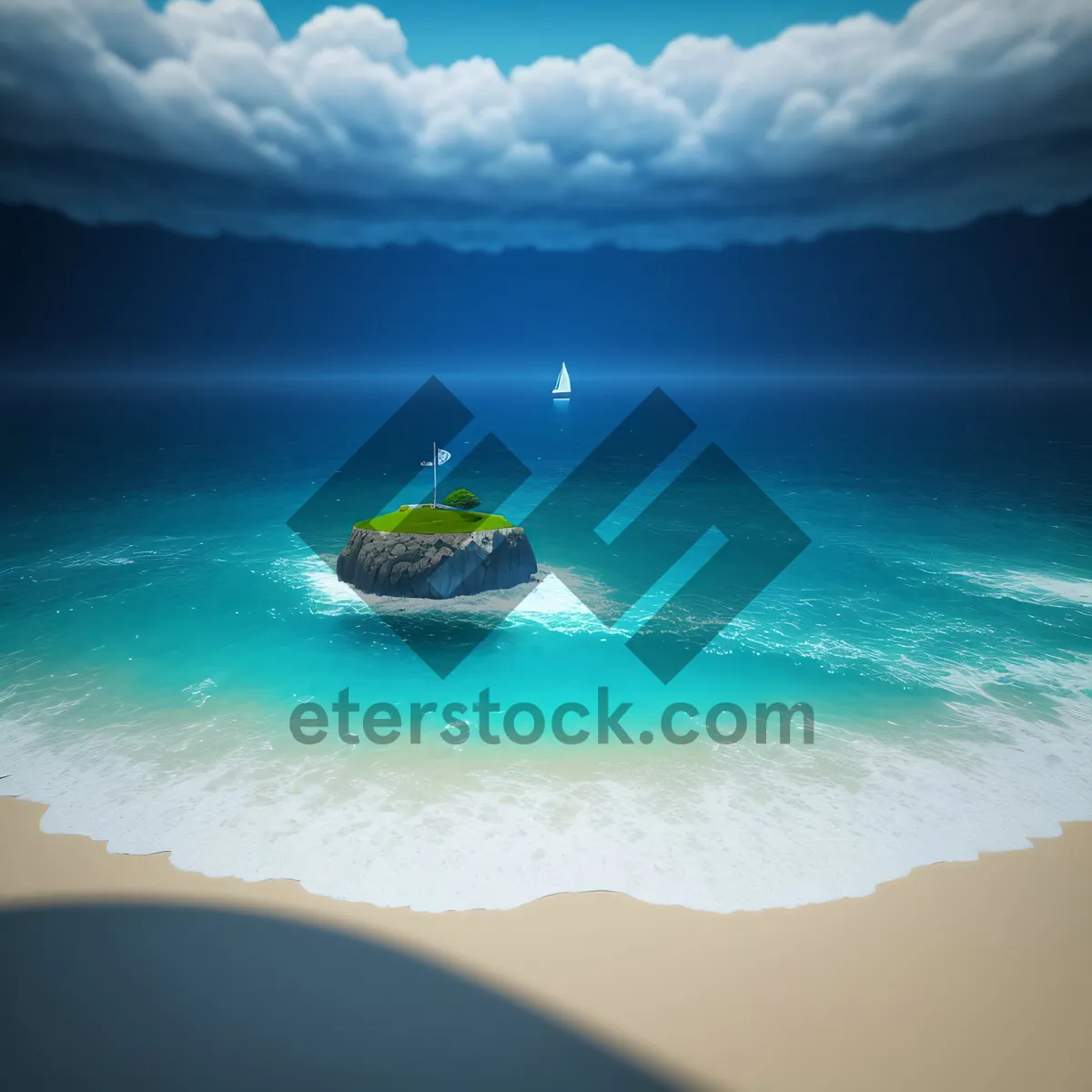 Picture of Serenity Amidst Turquoise Waters: Beach Vacation Bliss