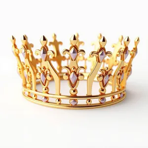 Regal Gold Crown Jewels Art Piece